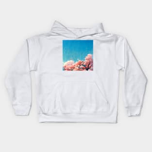 Cherry Blossom Tree with Blue Sky Kids Hoodie